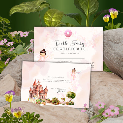 Tooth Fairy Enchanted Card Set in Pink