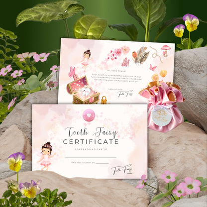 Tooth Fairy Enchanted Card Set in Pink