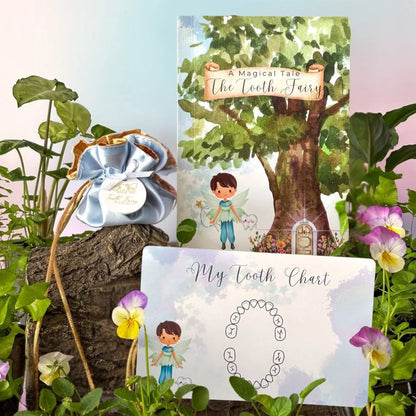 Tooth Fairy Set in Blue Showing Content