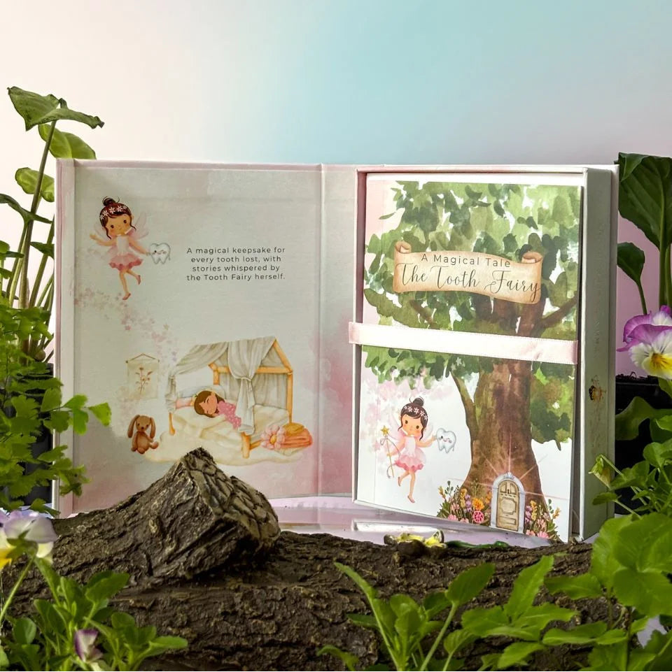 Tooth Fairy Set in Pink Inside of Box